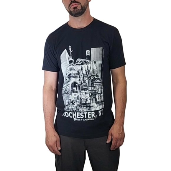 Gladiator Art & Apparel.  Original Graphic of Rochester, NY Skyline T-Sh… - Picture 4 of 8